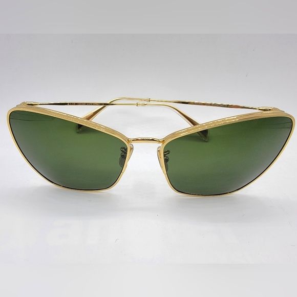 Celine Gold Metal Cat Eye Sunglasses Authentic Model cl40069u 30n 61 16140 3 - Picture 8 of 16